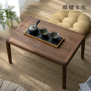 实木茶桌飘窗桌子小茶几榻榻米茶台阳台客厅家用新中式 朴愫木作