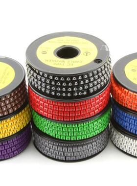 台湾KSS数字号码管彩色音频线标识L-4E6S/2T2S/2B2AT/MR202-2AT配