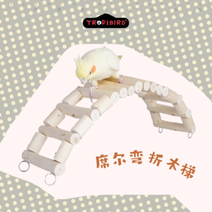 席尔弯折木梯-TROPIBIRD鹦鹉玩具品牌-(鹦鹉云梯鹦鹉彩虹梯)