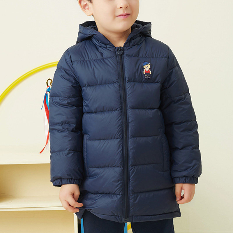男童中长款轻薄羽绒服