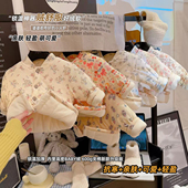 女童卡通碎花加绒加厚保暖小棉袄夹棉外套2025秋冬GT新款 GT024