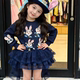 女童卡通印花兔子警官拖尾卫衣礼服裙2026春季 YI026毅 新款