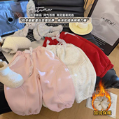 2025秋冬新款 女童蕾丝百搭时尚 加厚一体羊驼绒休闲弯刀裤 JM001缄