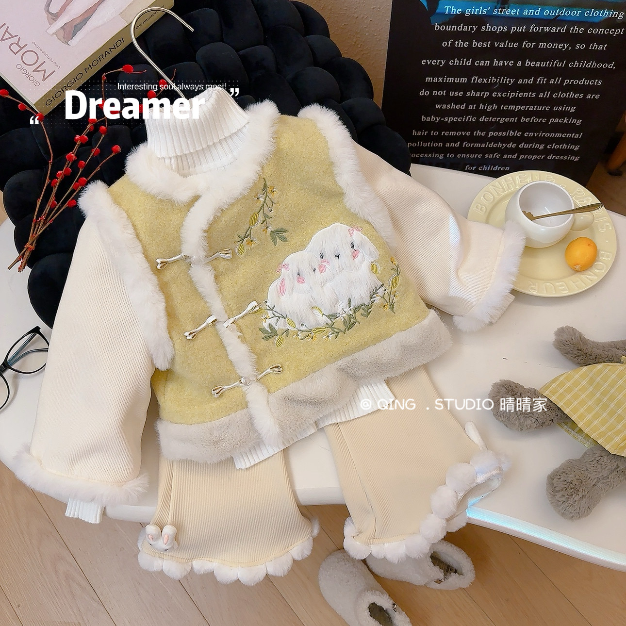 现*宠粉女童卡通刺绣毛毛边加厚外套2026冬季新款CM1817T鱼,童装/婴儿装/亲子装,普通外套,淘宝优惠券,粉丝福利购,淘宝优惠卷