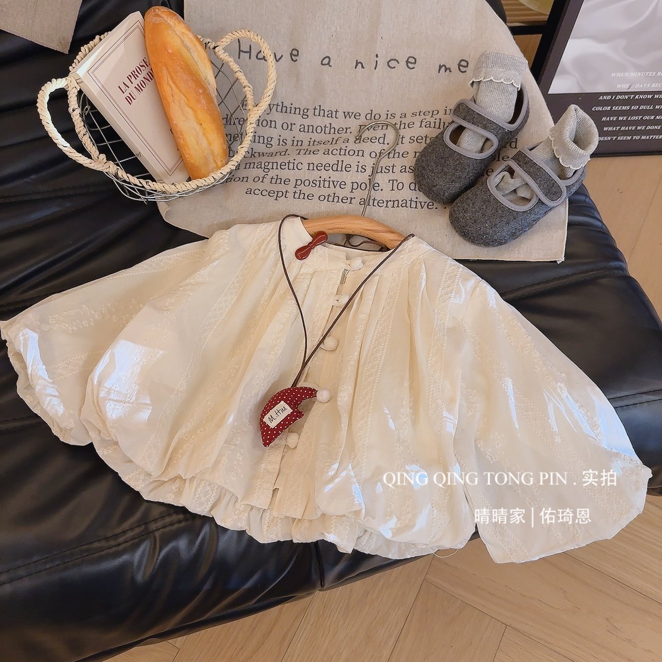 【春季反季宠粉*现】女童韩系泡泡袖蕾丝衬衫2026春款DXW016王,童装/婴儿装/亲子装,衬衫,淘宝优惠券,粉丝福利购,淘宝优惠卷