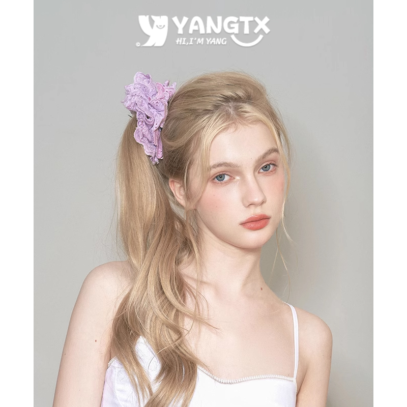 【杨同学】白色蕾丝大肠复古发圈