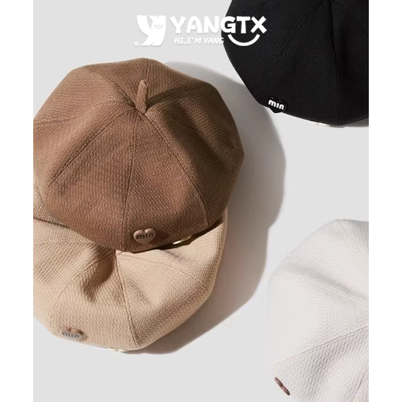 双爱心百搭显脸小贝雷帽