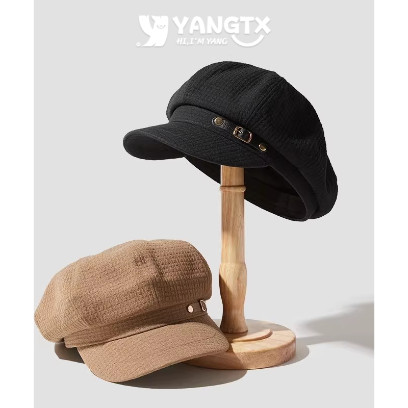 【杨同学】女士春秋复古八角帽子