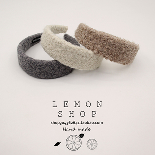 温柔复古毛线宽边发箍女高颅顶头箍毛绒发卡洗脸发捆秋冬新款发饰