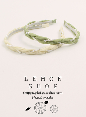 珍珠发箍麻花发卡绿色头箍高级感夏天森系仙女2025年新款网红发饰