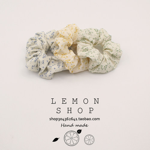 森系仙美碎花大肠发圈女2025年新款扎丸子头气质头绳网红简约头饰