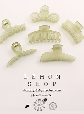 绿色抓夹后脑勺鲨鱼夹发夹韩国网红新款2025年发卡夹子高级感发饰