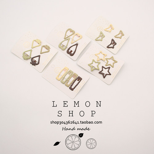 奶咖色星星边夹韩国侧边刘海夹前额碎发bb夹儿童网红新款发夹可爱