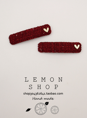 红色发夹新年发卡韩国侧边前额刘海bb夹网红新款边夹高级感发饰品