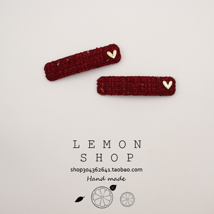 红色发夹新年发卡韩国侧边前额刘海bb夹网红新款边夹高级感发饰品