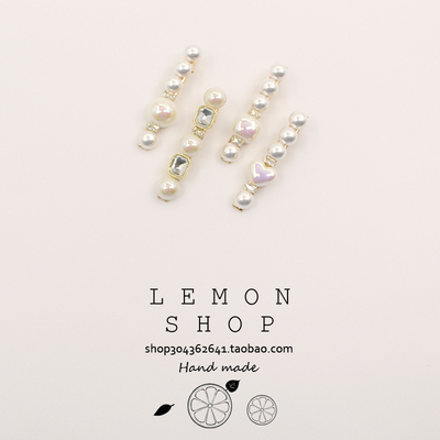 珍珠发夹边夹一字夹韩国