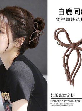 白鹿同款磨砂鲨鱼夹韩国网红