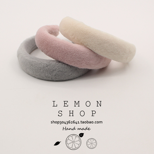 毛绒发箍秋冬可爱洗脸网红2025年新款 头箍发捆发卡女宽边 复古法式