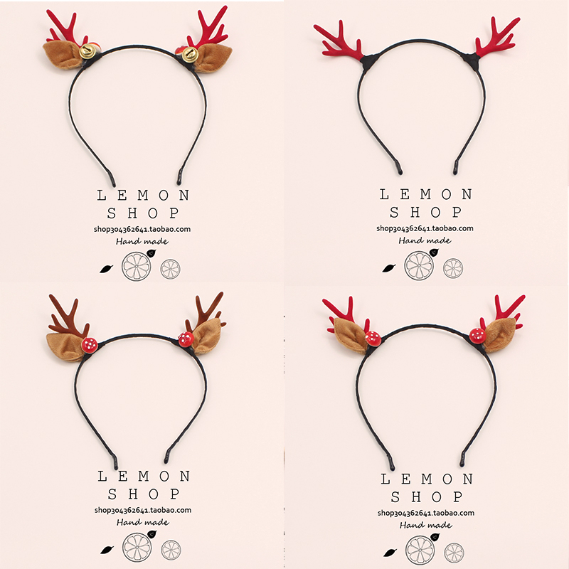 圣诞节发箍鹿角头箍麋鹿细款
