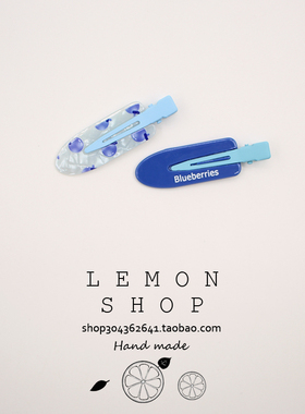 无痕边夹少女前额碎刘海鸭嘴夹2025年新款蓝色发夹韩国侧边发饰女