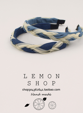 蓝色发箍2025年新款高级感头箍夏季高颅顶发卡夏天百搭网红外出女