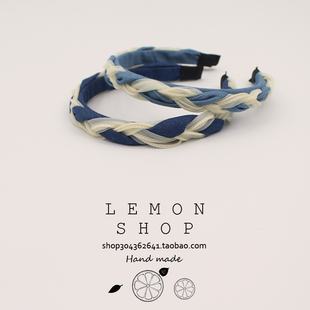 蓝色发箍2025年新款 高颅顶发卡夏天百搭网红外出女 高级感头箍夏季