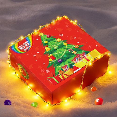 彩虹糖圣诞树礼盒360g儿童创意礼物糖果圣诞节日礼物年货小零食品