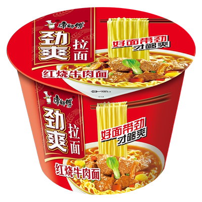 康师傅方便面桶装泡面整箱批发