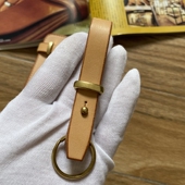 优革佳品手作参考Tenjin Works天神黑色牛皮皮带钥匙扣 枥木鞍革