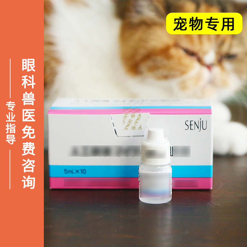 日本千寿猫咪狗狗宠物人工泪液干眼症点眼液滴眼液 白瓶