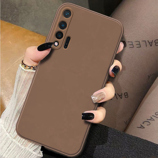 适用于华为nova6手机壳5G版新款液态硅胶nova6se防摔全包纯色nova6 4g沙漠金保护套男女简约商务方形超薄软壳