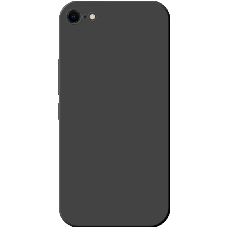 适用于苹果SE手机壳新款SE2液态硅胶iPhonese3防摔保护套iPhone二代石墨黑三代外壳方形简约女纯色男ES软壳