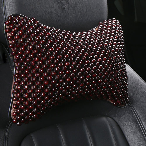 新品汽车头枕夏季木珠