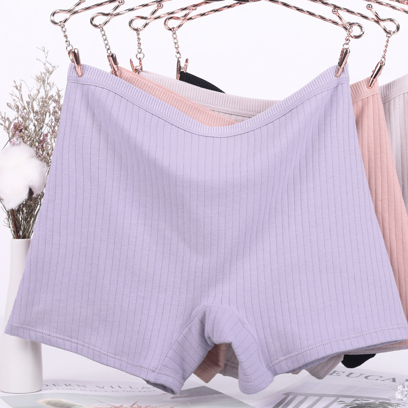 平角纯棉内裤女大码高腰四角裤