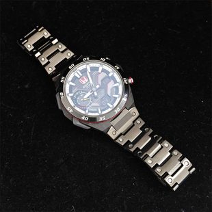 适配卡西欧CASIO EDIFICE联名本田TYPE-R ECB-2200枪色钢表带配件