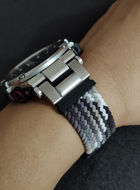 适配casio钢铁之心b100表带 卡西欧gst-b100D-1APFT尼龙表带配件