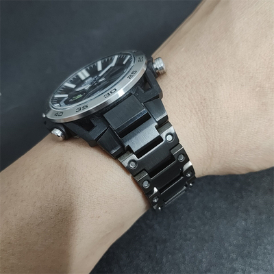 适配卡西欧ECB-2000钢表带 卡西欧ECB-2000YCB枪色不锈钢表带配件