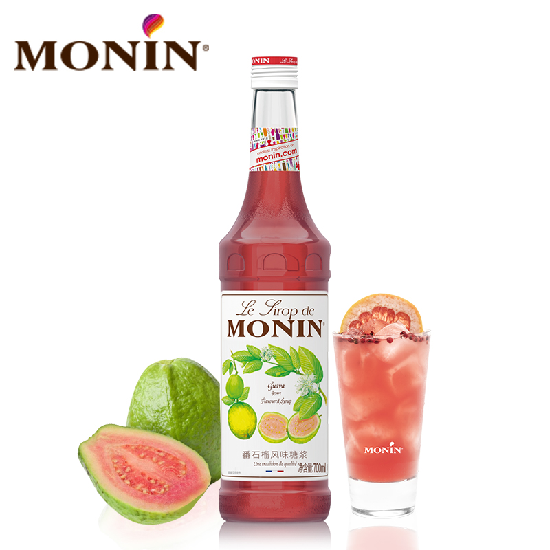 莫林MONIN番石榴风味糖浆玻璃瓶