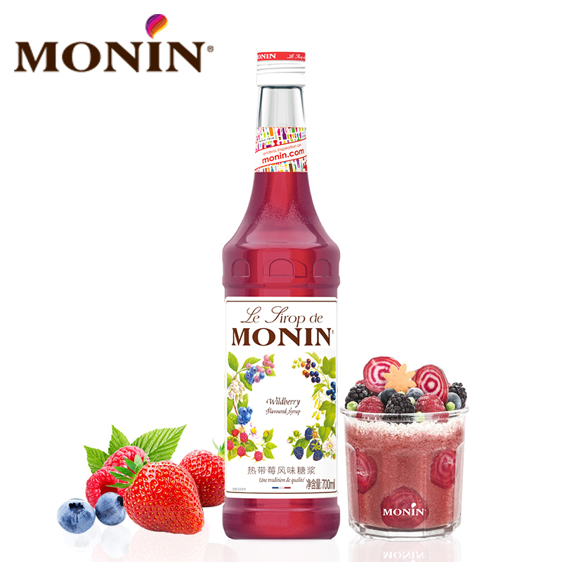 莫林MONIN热带莓风味糖浆玻璃瓶