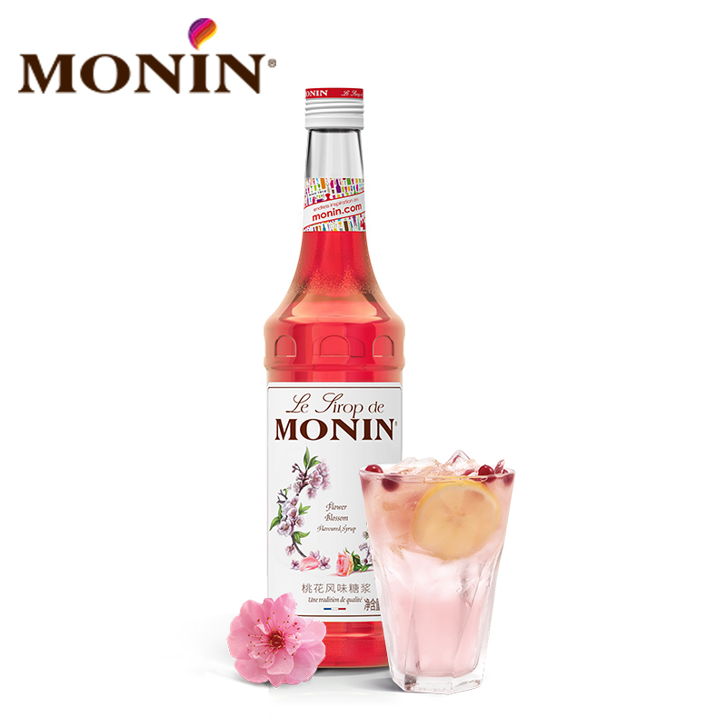 莫林MONIN桃花风味糖浆玻璃瓶装7