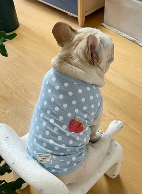 宠物衣服春夏薄款可爱背心泰迪比熊博美猫咪雪纳瑞法斗狗狗夏装