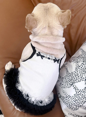 法斗裙子夏季吊带背心马卡龙蛋糕裙狗狗巴哥西高地比熊胖狗公主裙