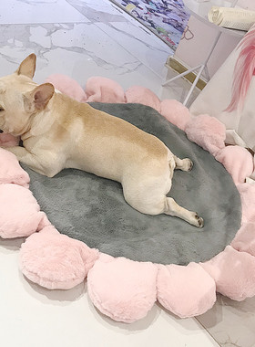 ins风宠物垫子狗狗法斗英斗巴哥窝垫子冬天保暖防寒可爱垫子狗窝
