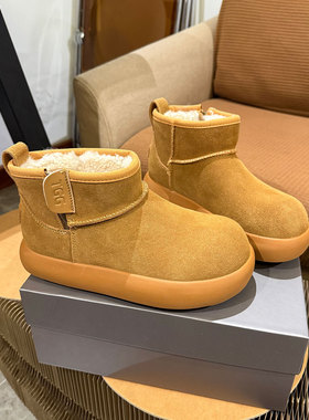 雪地靴女款2025新款冬季2353厚底加绒爆款巨好看保暖拉链羊毛棉鞋
