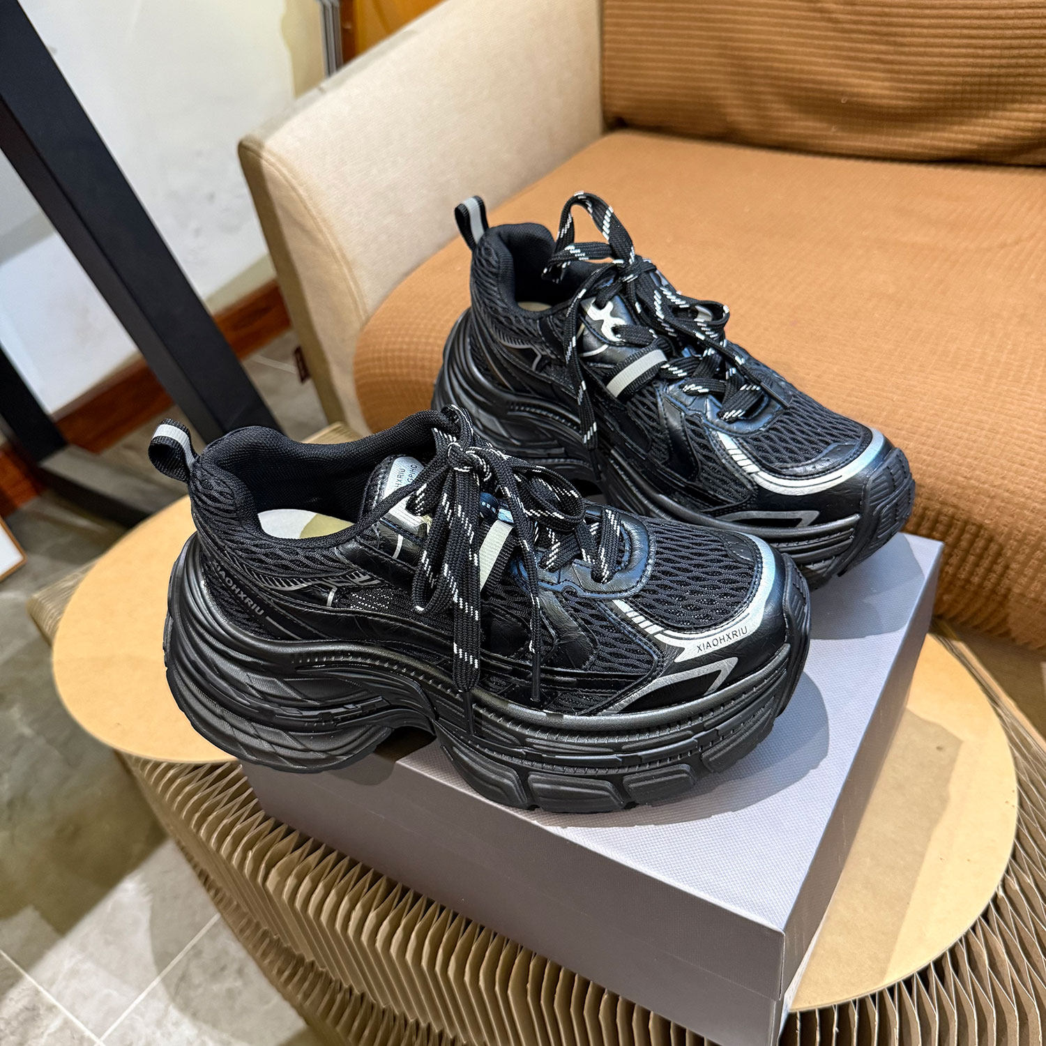 老爹鞋女款2026新款982厚底增高黑色夏薄款今年流行爆款运动鞋子,女鞋,老爹鞋,淘宝优惠券,粉丝福利购,淘宝优惠卷