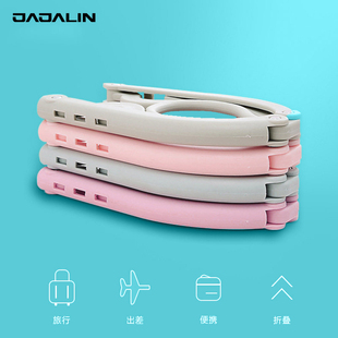 晾衣架颜色随机发5个 jajalin折叠衣架伸缩多功能衣架家用便捷式