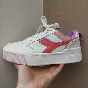 女士小清新休闲鞋系带鞋底高约4cm小白鞋松糕鞋米白色