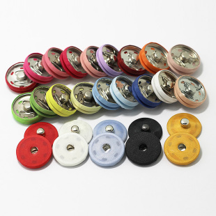 彩色包布按扣金属暗扣扣子防走光大衣隐形子母扣毛衣外套纽扣摁扣