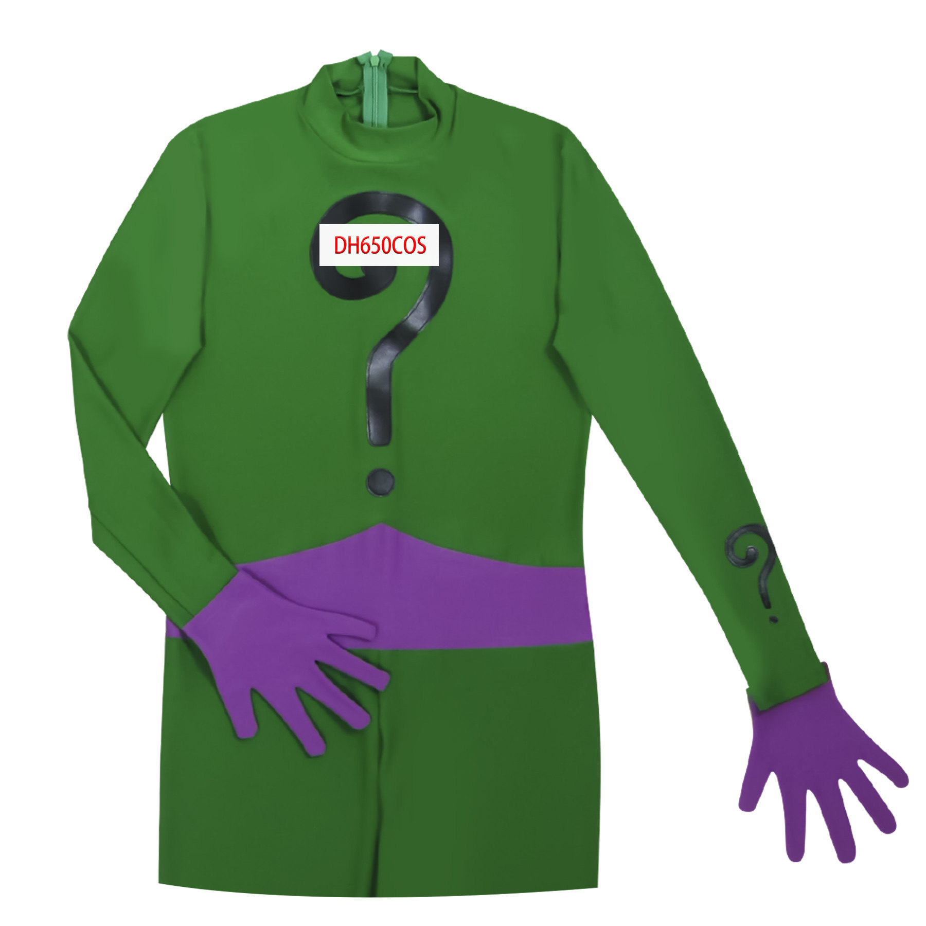 DC漫画谜语人cosplay服装定制漫画英雄 Riddler 猜谜人cos