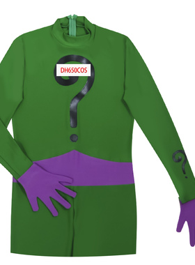 DC漫画谜语人cosplay服装定制漫画英雄 Riddler 猜谜人cos
